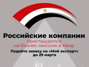 Российский экспортный центр приглашает нижегородские предприятия принять участие в многоотраслевой деловой миссии в Египет